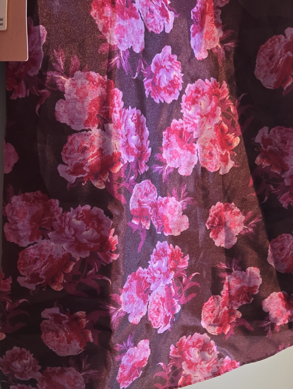 NWT Anthropologie BHLDN Aliana puffy sleeve v-neck floral organza mini dress L - Picture 6 of 8